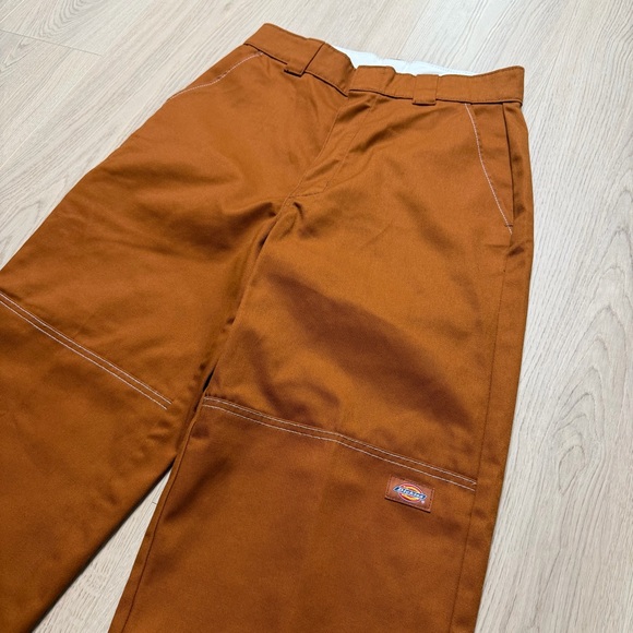 Dickies Sawyerville Wide Leg Double Knee Work Pants Womens US6 Orange Workwear - Picture 3 of 10